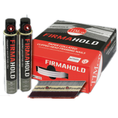 Trade Pack Firmagalv+ Plus collated nails 3.1 x 90/2CFC Plain and fuel cells